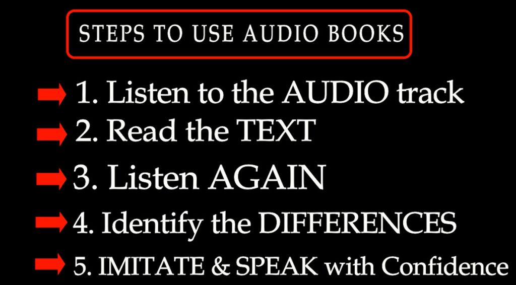 Steps to use audio books